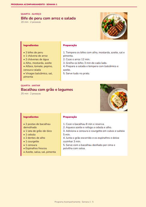 Receitas passo a passo